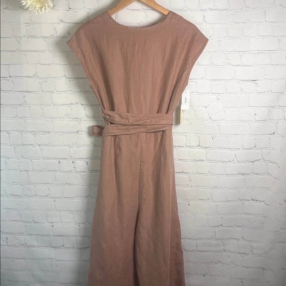 WILFRED Aretzia NWT Brax Jumpsuit Linen Blend in Nutmeg size 0